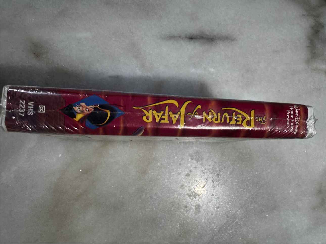 Spine view of sealed The Return of Jafar VHS
